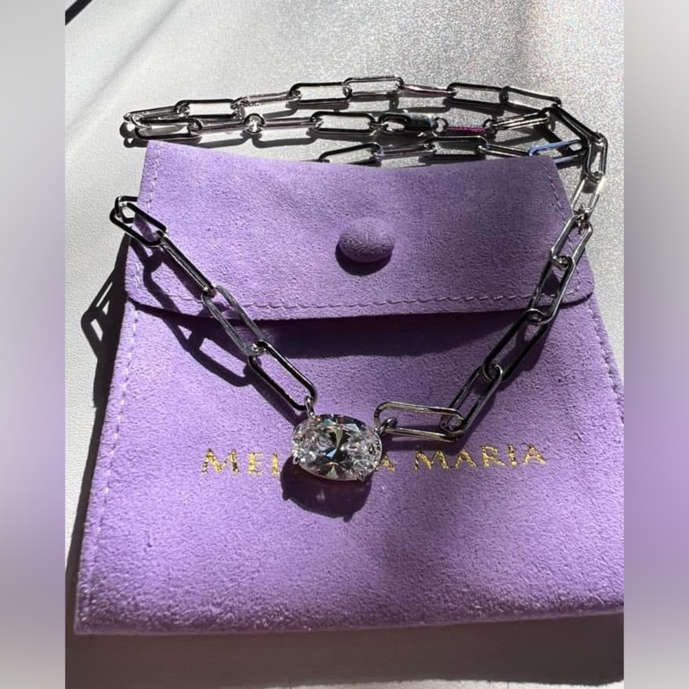 Melinda Maria Silver Samantha Hello Gorgeous Necklace